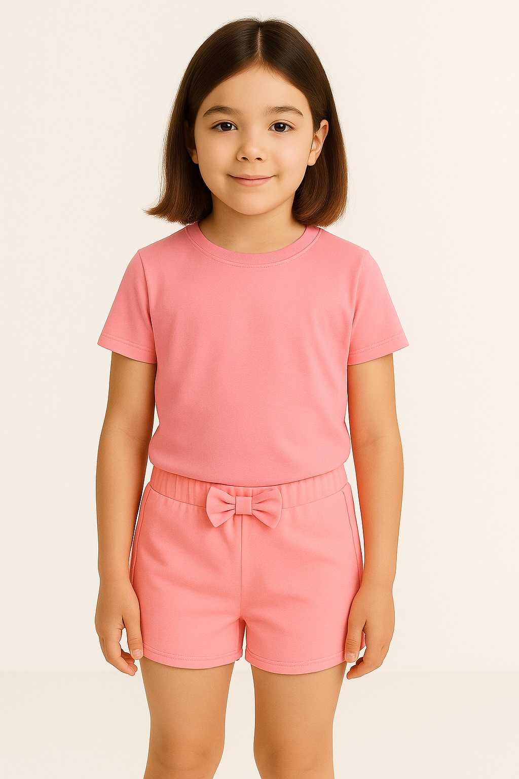 Детски къси панталонки момиче, розов цвят