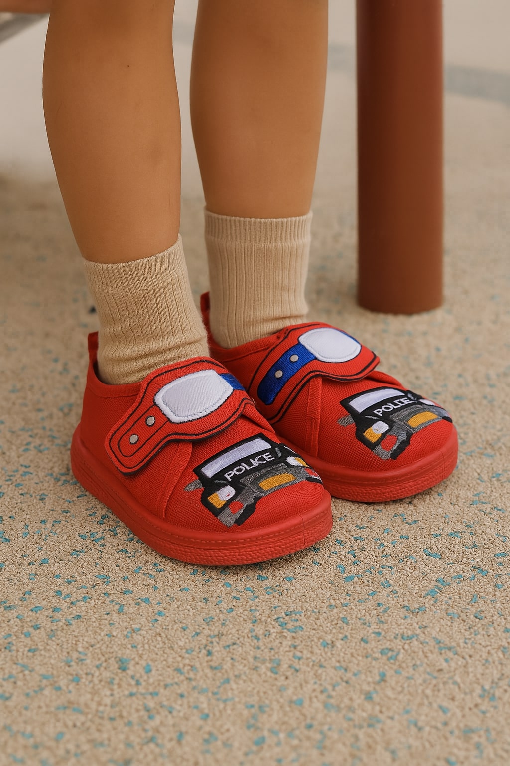 Детски пантофи момче, червен цвят