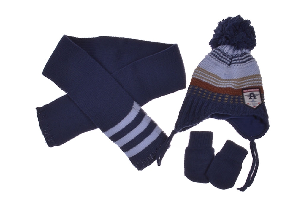Комплект с шапка, шал и ръкавици момче