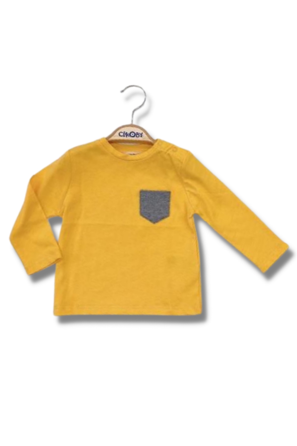 Бебешка блуза момче с дълъг ръкав,жълт цвят