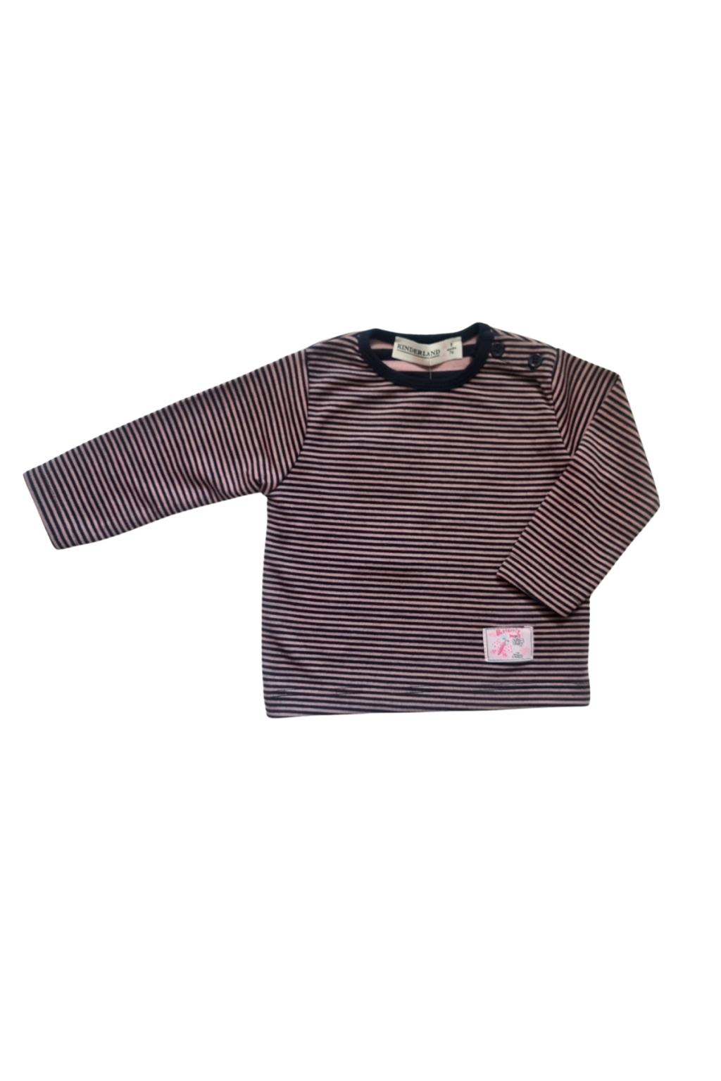 Детска блуза момиче дълъг ръкав райе, розов цвят