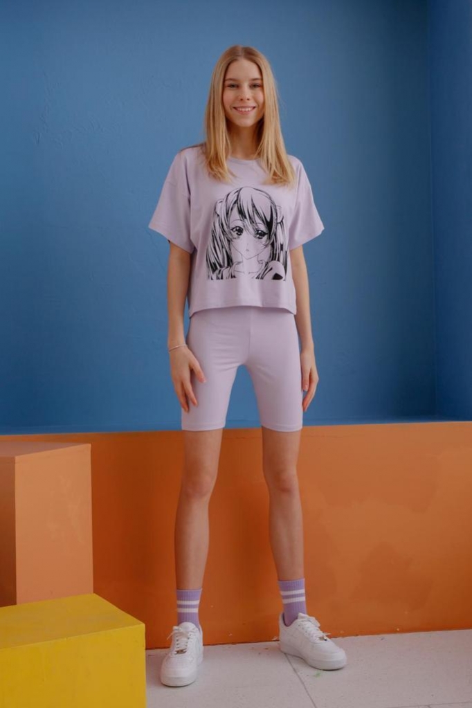 Детски клин 3/4, лилав цвят