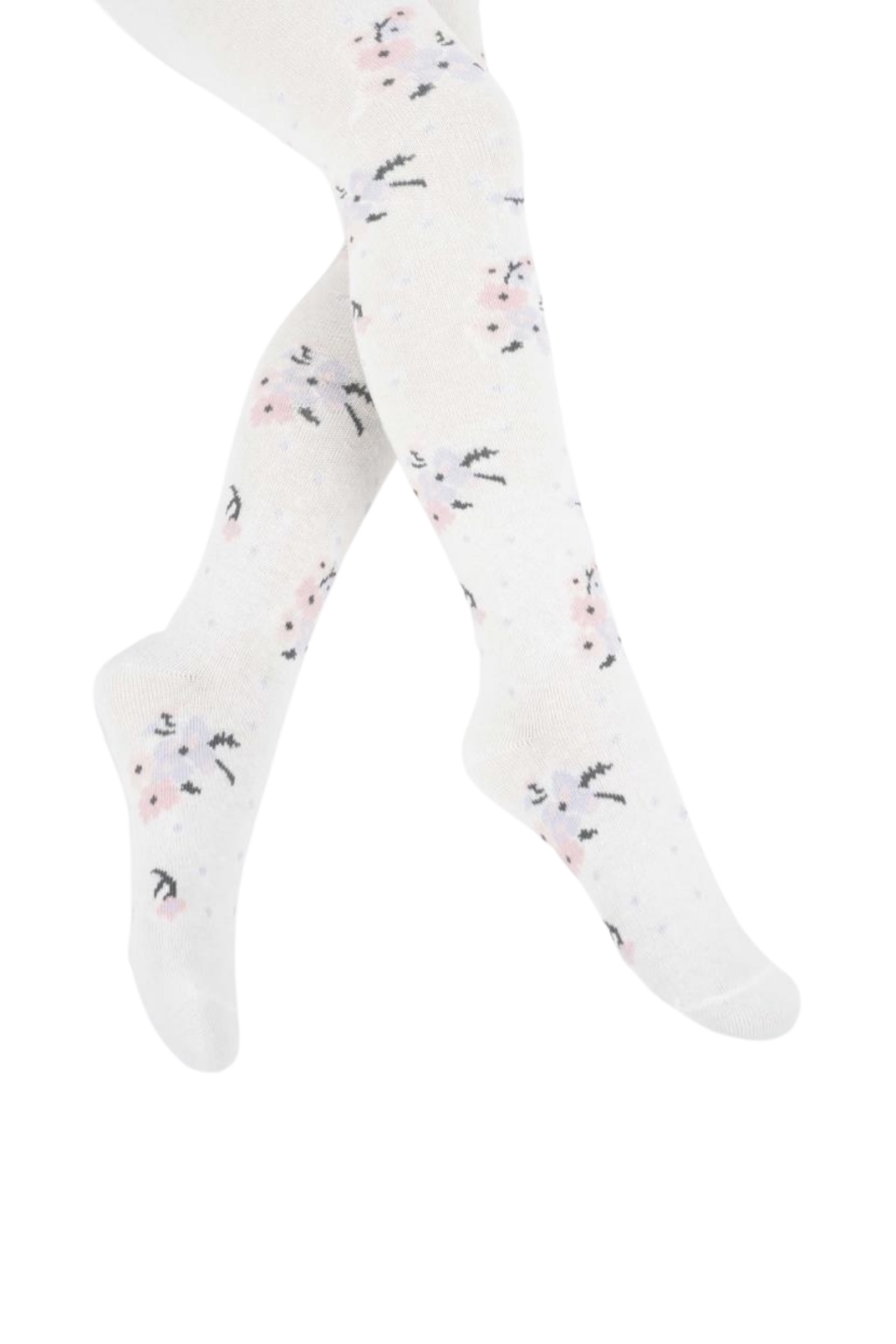 Детски чорапогащник момиче, бял цвят