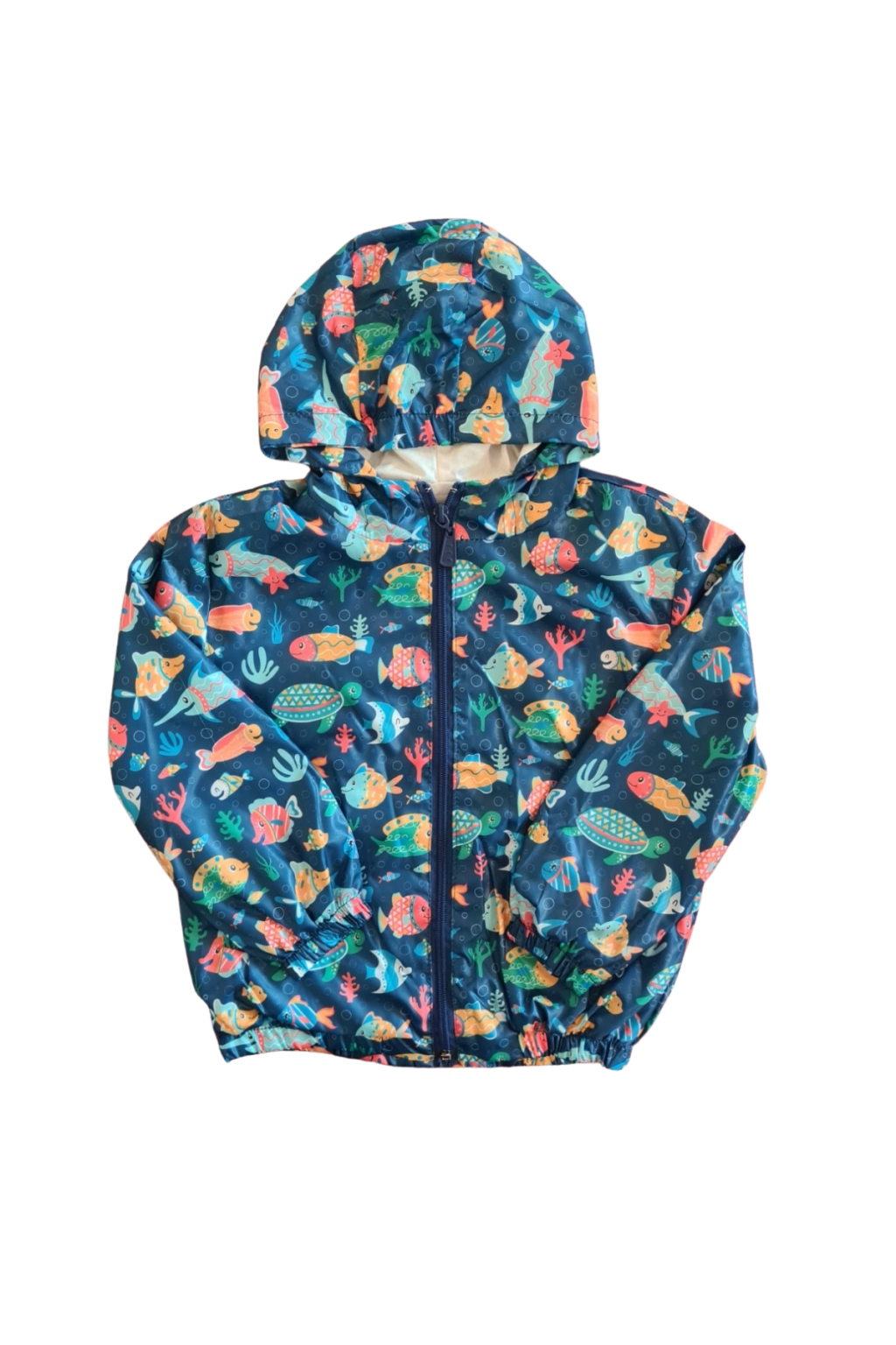 Детско яке момче с рибки, син цвят