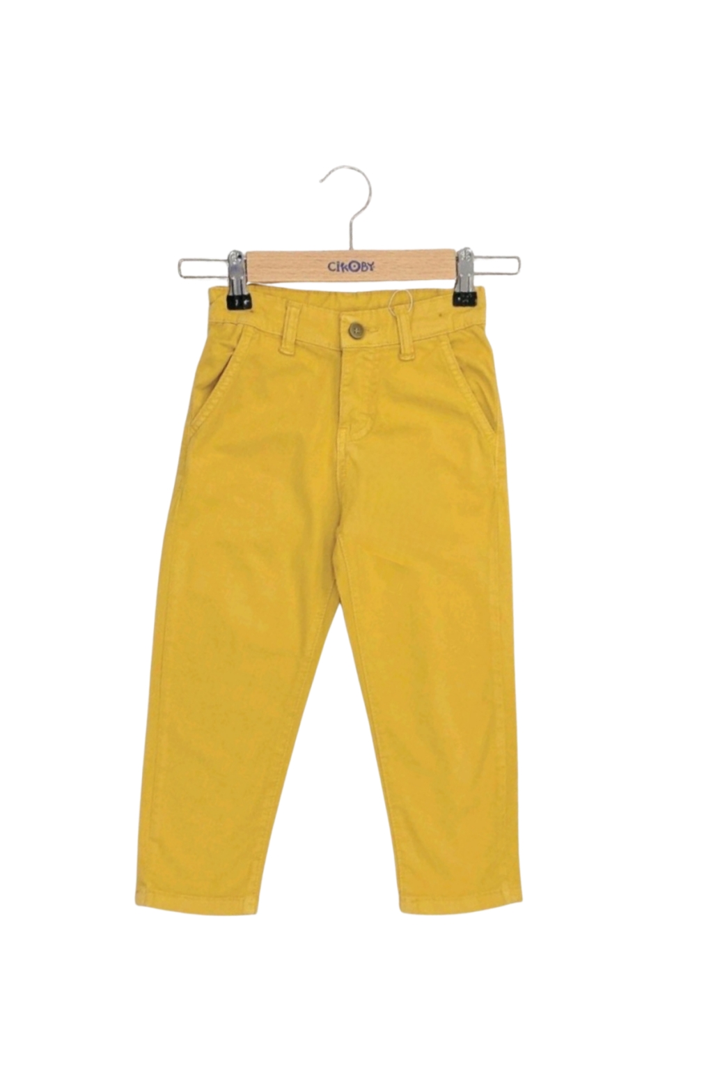 Детски панталон за момче, жълт цвят