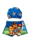 Детски бански за момче с шапка Paw Patrol,син цвят